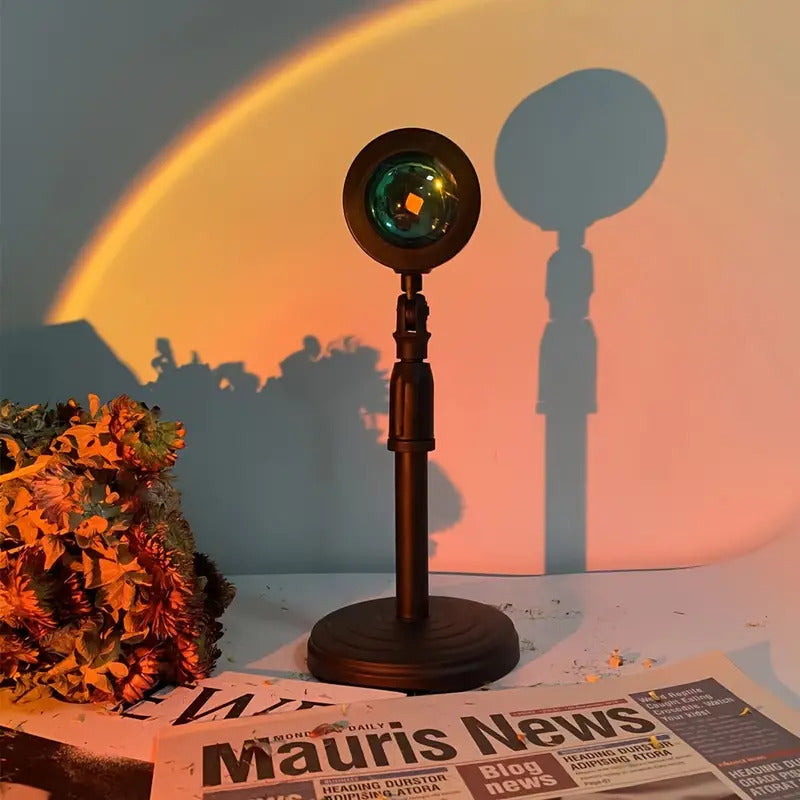 16-Color LED Sunset Projection Lamp with Remote