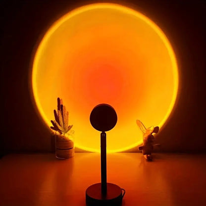 16-Color LED Sunset Projection Lamp with Remote