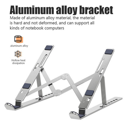 Portable Aluminum Laptop Stand – Lightweight Folding Laptop Riser with Adjustable Angle