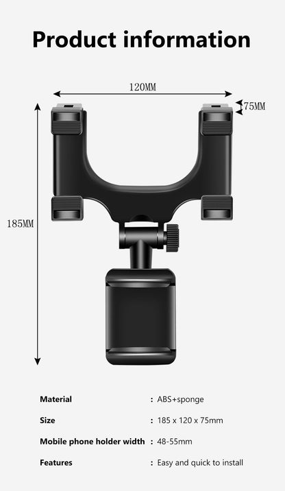 Phone Holder for Rearview Mirror